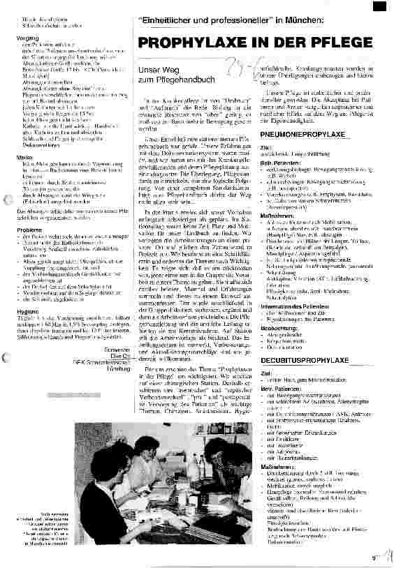 Vorschauseite 6: Pflegestandards - ein Beitrag zum beruflichen Selbstverständnis?