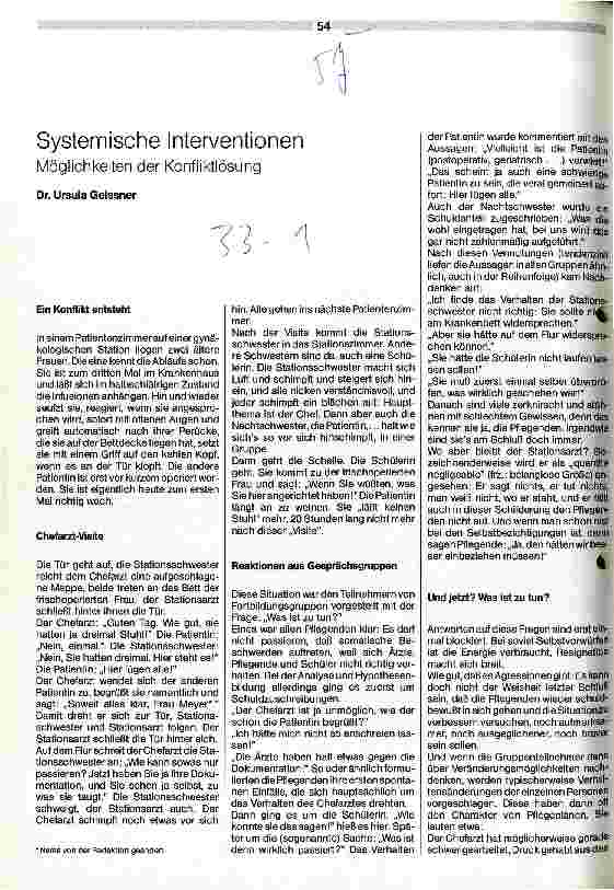 Vorschauseite 1: Systemische Intervention - Möglichkeiten der Konfliktlösung