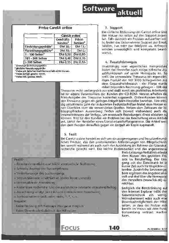 Vorschauseite 4: Literaturrecherche mit CareLit online