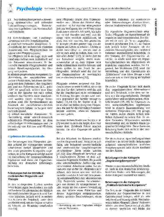 Vorschauseite 2: Die Belastungen von Pflegenden im Umgang mit hirntoten, potenziell organspendenden Menschen