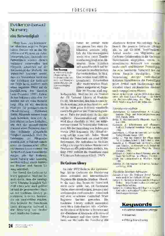 Vorschauseite 2: Studie via Internet Evidence-bades Nursing