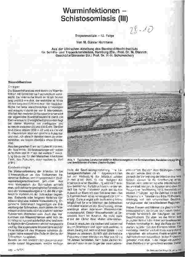 Vorschauseite 1: Wurminfektion - Schistosomiasis