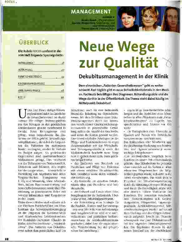Vorschauseite 1: Neue Wege zur Qualität