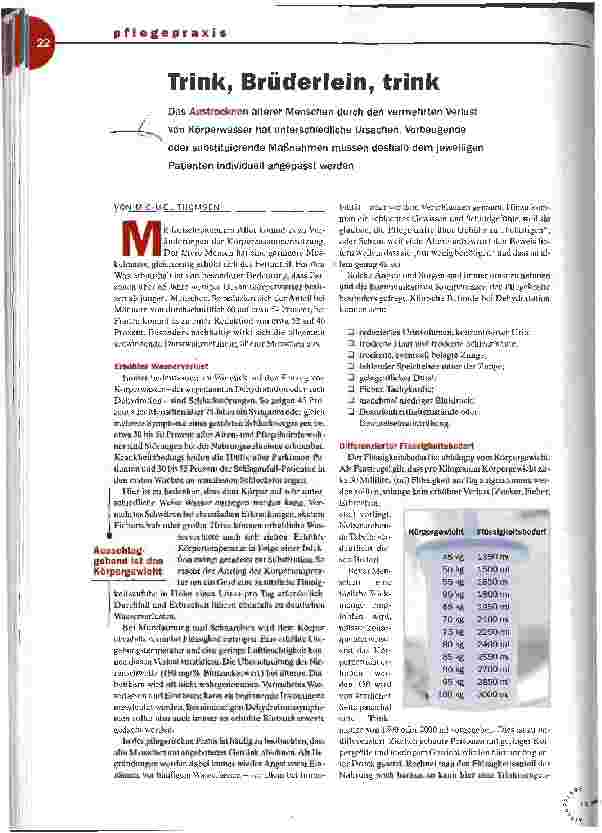 Vorschauseite 1: Trink, Brüderlein, trink