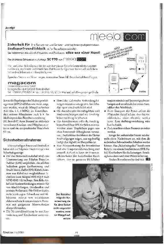 Vorschauseite 2: Bettgeflüster Sicherheitstipps für elektrisch betriebene Pflegebetten
