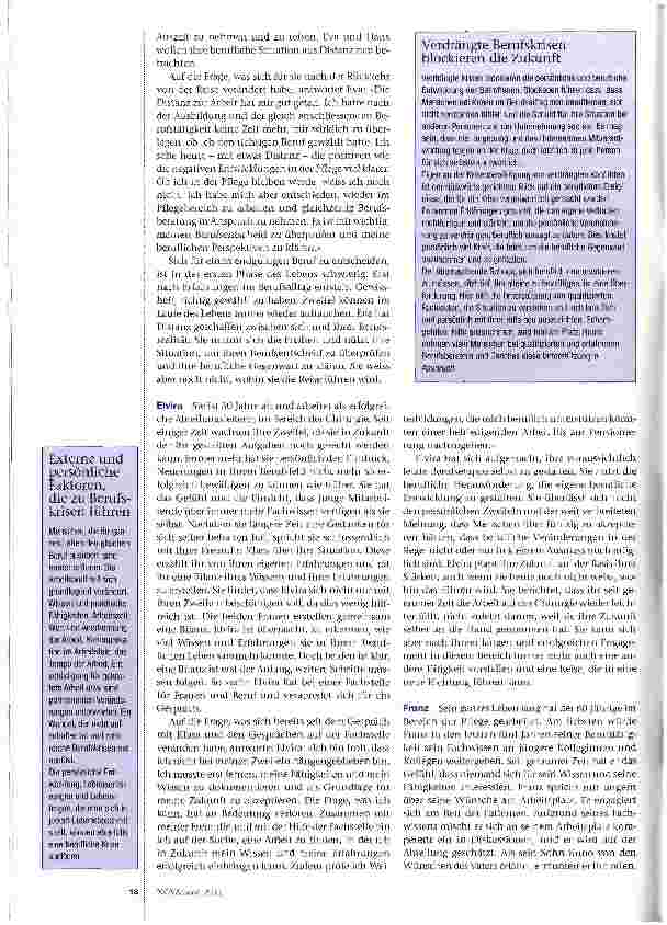 Vorschauseite 2: Berufskrise, was nun?