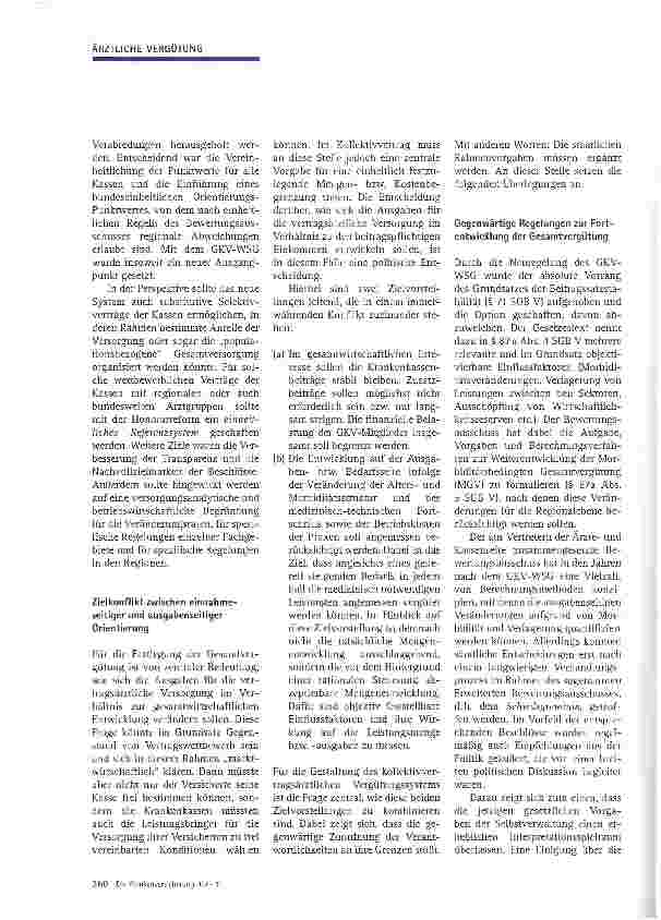 Vorschauseite 2: Mehr Rationalität in der vertragsärztlichen Vergütung