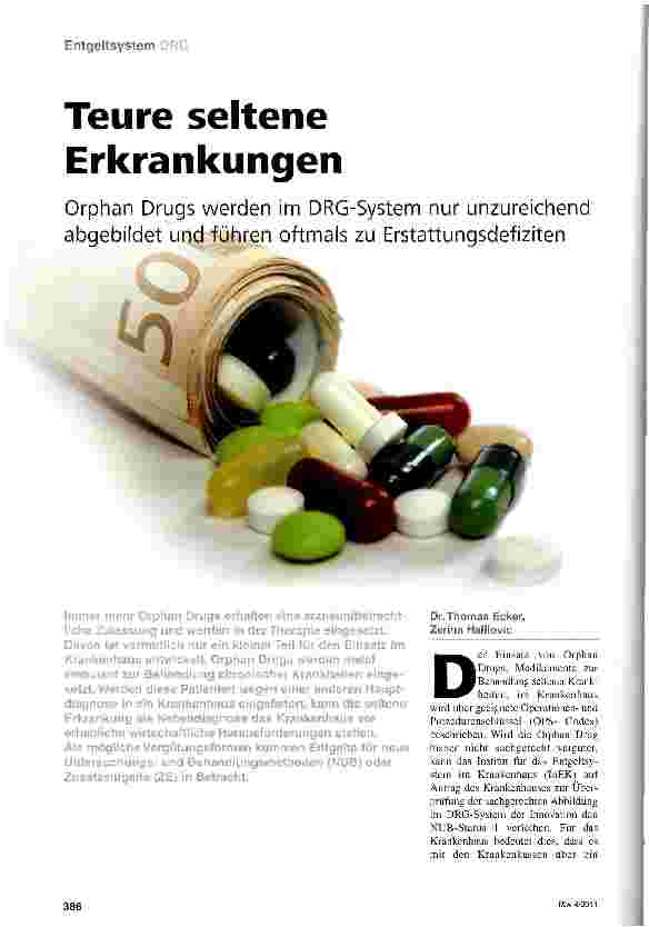 Vorschauseite 1: Teure seltene Erkrankungen