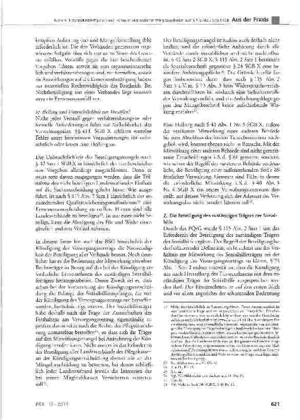 Vorschauseite 4: Entscheidungskompetenz und -verfahren zum Erlass von Mängelbescheiden nach § 115 Abs. 2 Satz 1 SGB2 - zugleich Anmerkungen zur Dogmatik der Kündigung des Versorgungsvertrags (Teil…