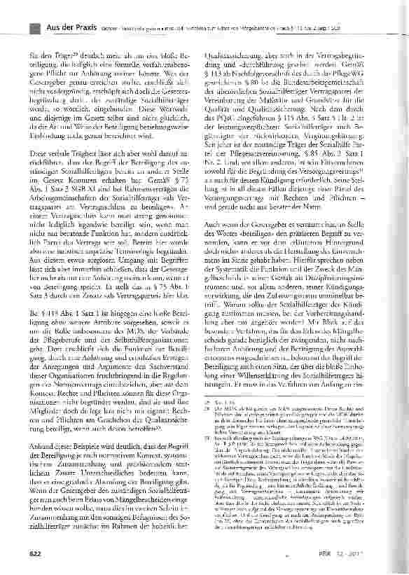 Vorschauseite 5: Entscheidungskompetenz und -verfahren zum Erlass von Mängelbescheiden nach § 115 Abs. 2 Satz 1 SGB2 - zugleich Anmerkungen zur Dogmatik der Kündigung des Versorgungsvertrags (Teil…
