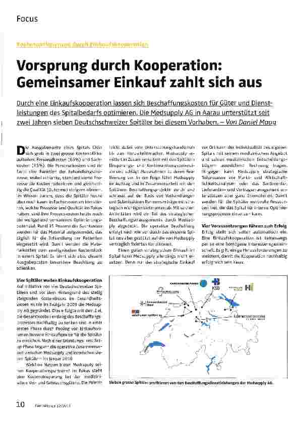 Vorschauseite 1: Vorsprung durch Kooperation: Gemeinsamer Einkauf zahlt sich aus