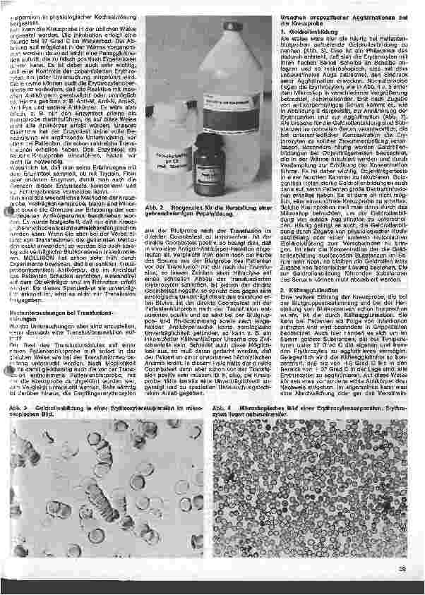 Vorschauseite 2: Transfusionskunde, Blutgruppenserologie und Immunhämatologie 16. Folge: Durchführung der Kreuzprobe im Dreistufentest