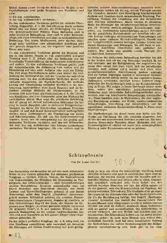 Vorschauseite 1: Schizophrenie