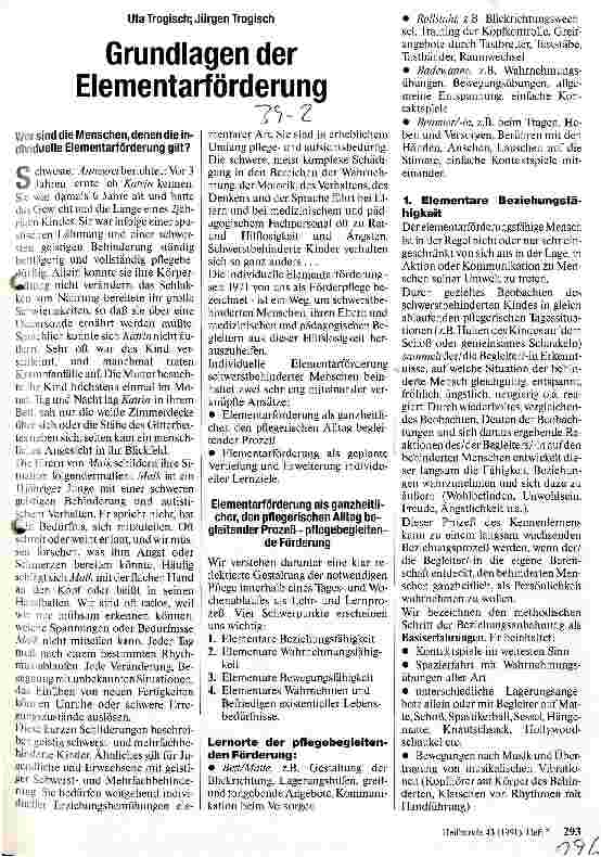 Vorschauseite 1: Grundlagen der Elementarförderung