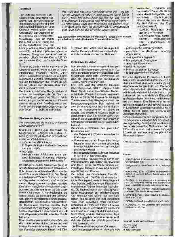 Vorschauseite 3: Glücklose Schwangerschaften - Umgang mit betroffenen Eltern 1. Folge: Kindsverlust