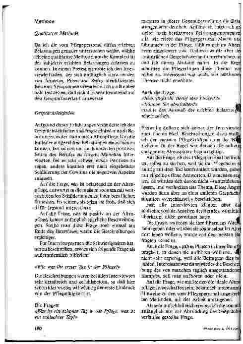 Vorschauseite 4: Stellenwert der Ekelgefühle im Erleben des Pflegepersonals