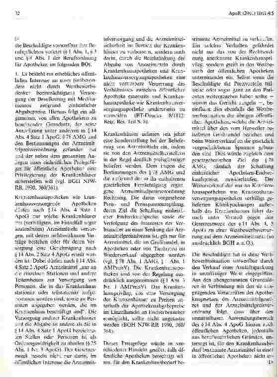 Vorschauseite 2: Öffentliche Apotheken dürfen keine Anstaltspackungen abgeben