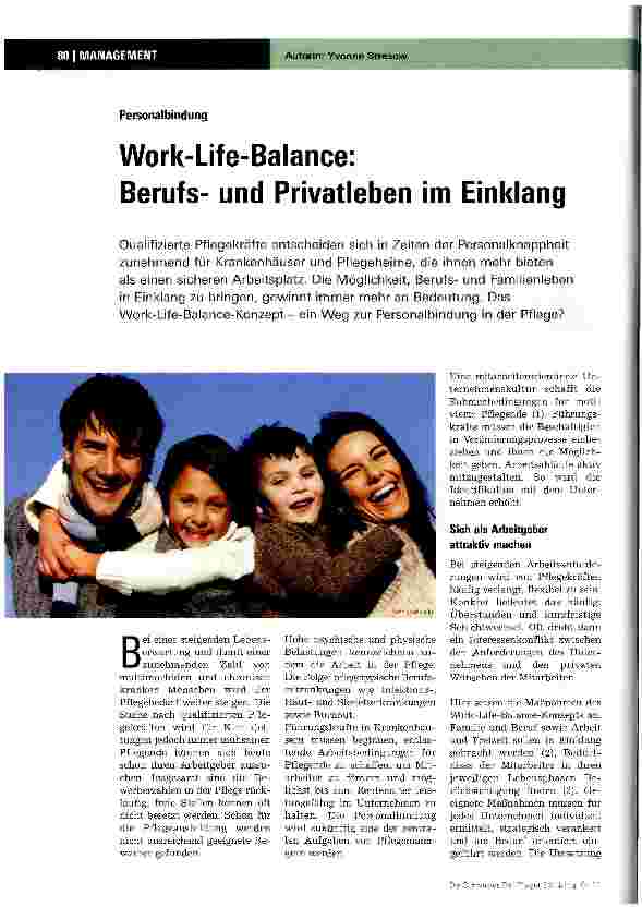 Vorschauseite 1: PersonalbindungWork-Life-Balance: Berufsund Privatleben im Einklang