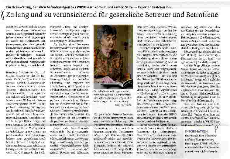Vorschauseite 1: Zu lang und zu verunsichernd für gesetzliche Betreuer und Betroffene