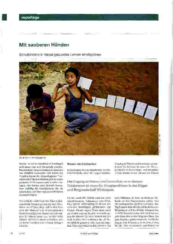 Vorschauseite 1: Mit sauberen Händen