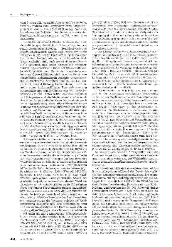 Vorschauseite 2: Antragsbefugnis von Gewerkschaften im personalvertretungsrechtlichen Beschlussverfahren