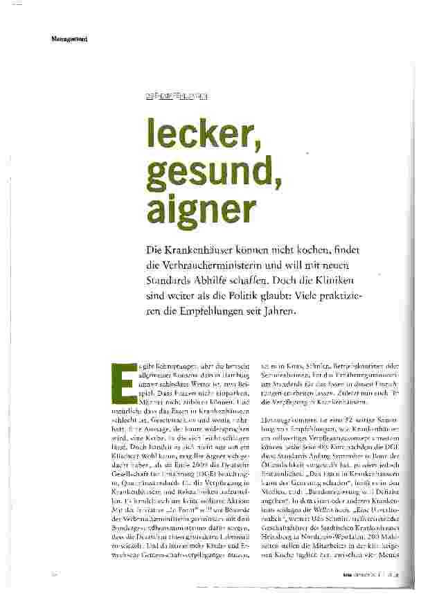Vorschauseite 1: lecker, gesund, aigner