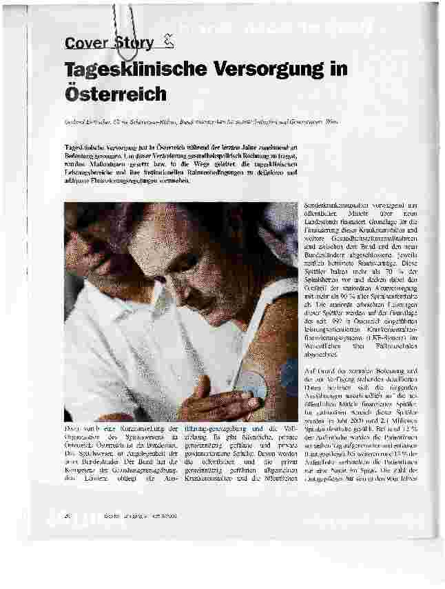Vorschauseite 1: Tagesklinische Versorgung in Österreich