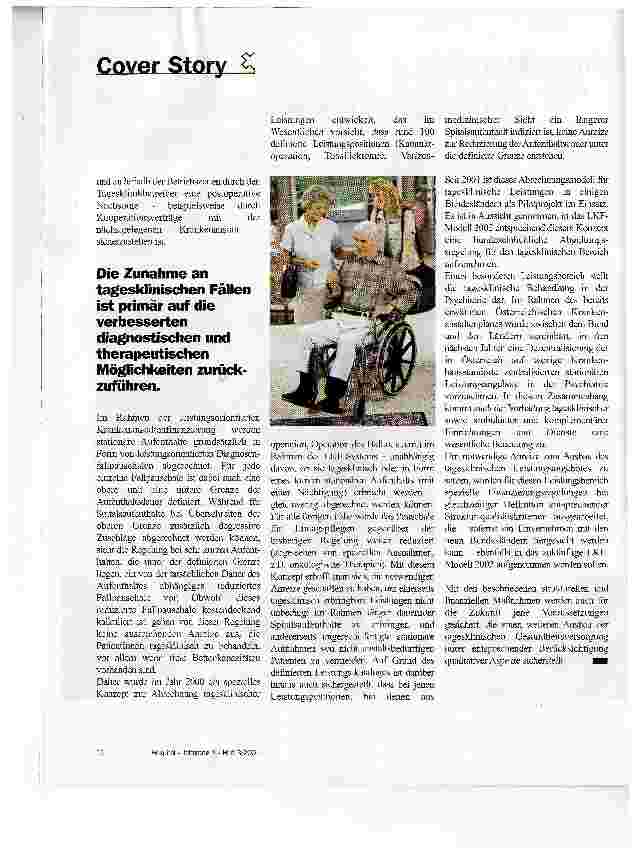 Vorschauseite 3: Tagesklinische Versorgung in Österreich