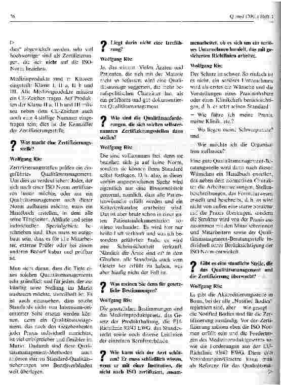 Vorschauseite 2: Interview: Grundsätzliche Überlegungen zur Einführung eines Qualitätsmanagements und dessen Zertifizierung