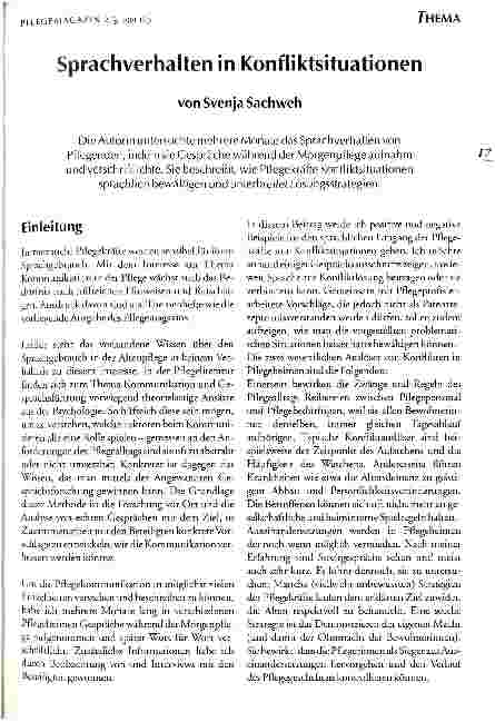 Vorschauseite 1: Sprachverhalten in Konfliktsituationen