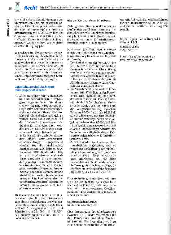 Vorschauseite 2: Datenschutz im Krankenhaus und Informationsrecht der Krankenkassen