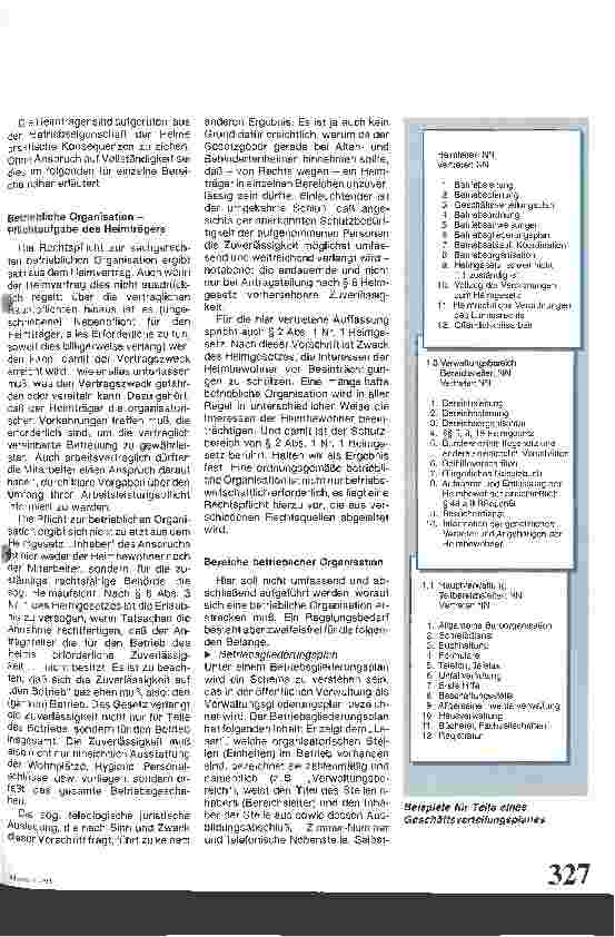 Vorschauseite 2: Betriebliche Organisation - Pflichtaufgabe für Heime