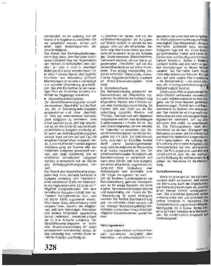 Vorschauseite 3: Betriebliche Organisation - Pflichtaufgabe für Heime