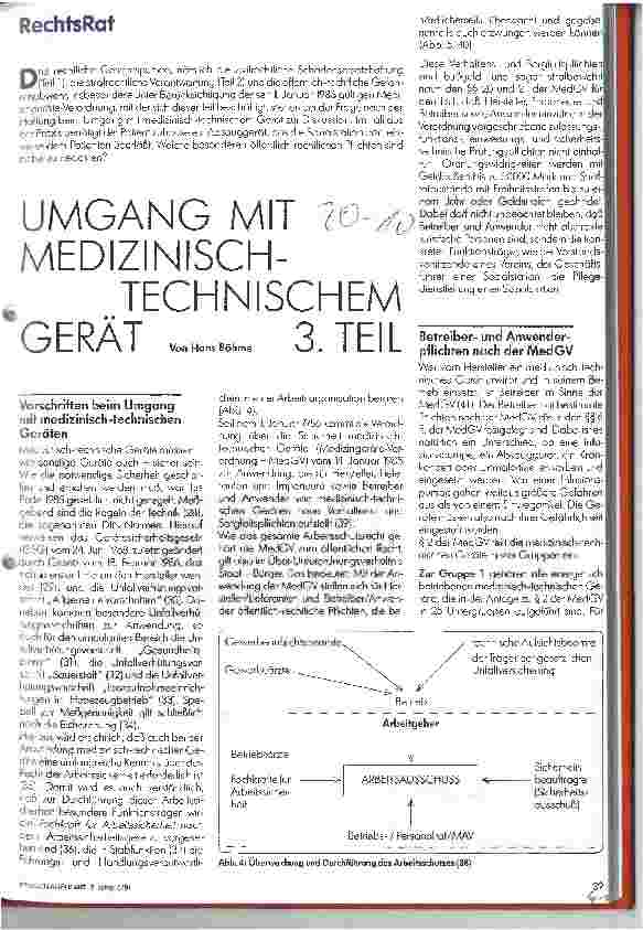 Vorschauseite 1: Umgang mit medizinisch-technischem Gerät 3. Teil