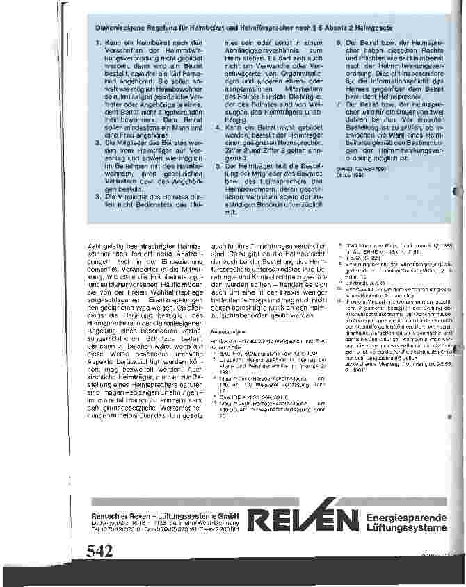 Vorschauseite 3: Heimfürsprecher - Beirat am Heim - Heimsprecher?