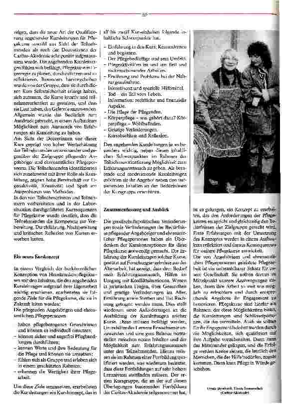 Vorschauseite 2: Ein unbezahlbarer Schatz Pflegekurse für Angehörige und ehrenamtliche Pflegepersonen