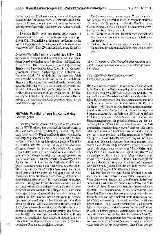 Vorschauseite 3: HIV/Aids-Familienpflege in der Schweiz im Kontext des Schweigens