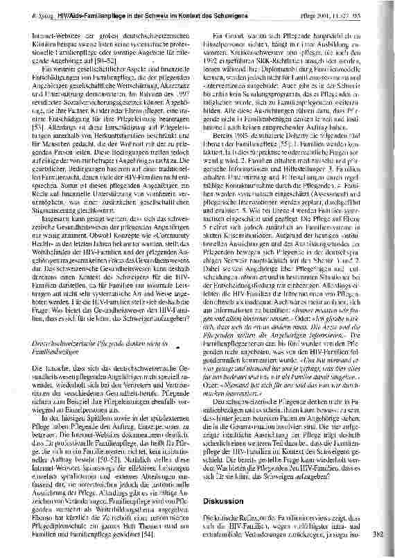 Vorschauseite 6: HIV/Aids-Familienpflege in der Schweiz im Kontext des Schweigens