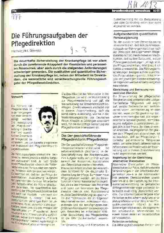 Vorschauseite 1: Führungsaufgaben der Pflegedirektion