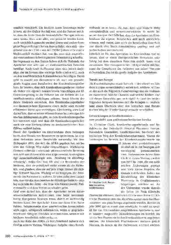 Vorschauseite 5: Meilensteine und neue Horizonte für die Krankenhausapotheker