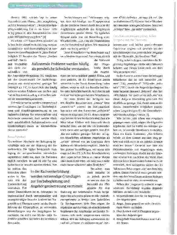 Vorschauseite 2: Intensivtherapiestation -Ort der Rettung, aber auch des Sterbens und der Trauer