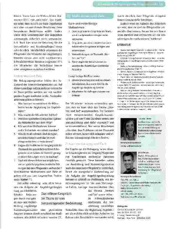 Vorschauseite 5: Intensivtherapiestation -Ort der Rettung, aber auch des Sterbens und der Trauer