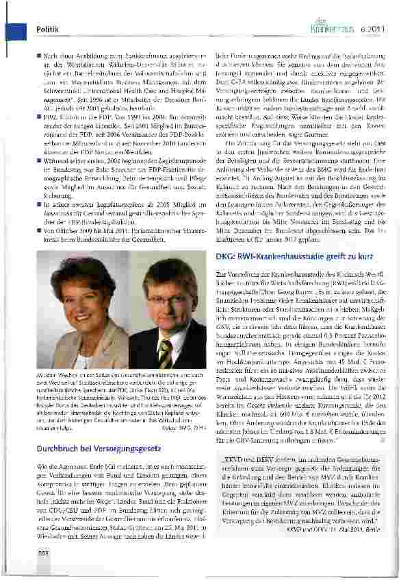 Vorschauseite 2: Kontinuität mit eigenen Akzenten: Der neue Gesundheitsminister