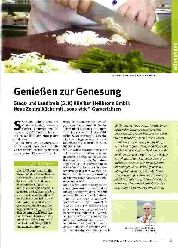 Vorschauseite 1: Genießen zur Genesung