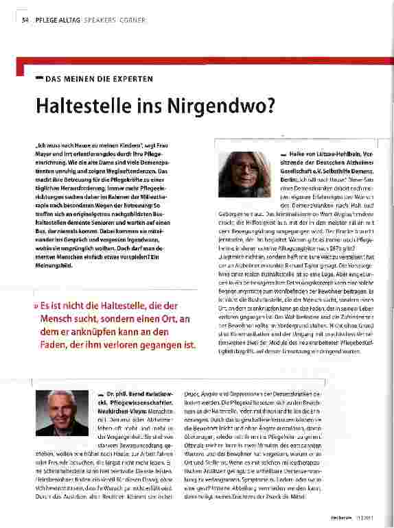Vorschauseite 1: DAS MEINEN DIE EXPERTEN Haltestelle ins Nirgendwo?