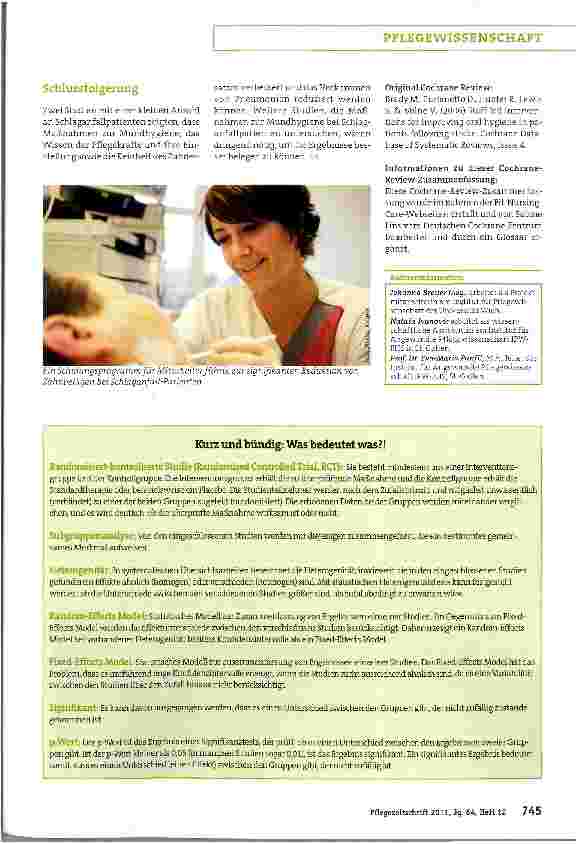 Vorschauseite 2: Mundhygiene bei Patienten mit Schlaganfall