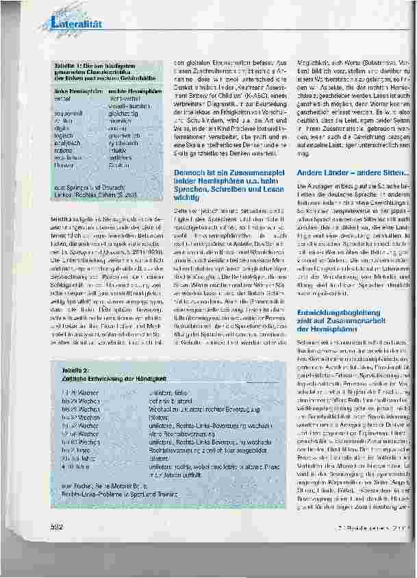 Vorschauseite 3: Entwicklungsbegleitung unter dem Aspekt von Lateralität