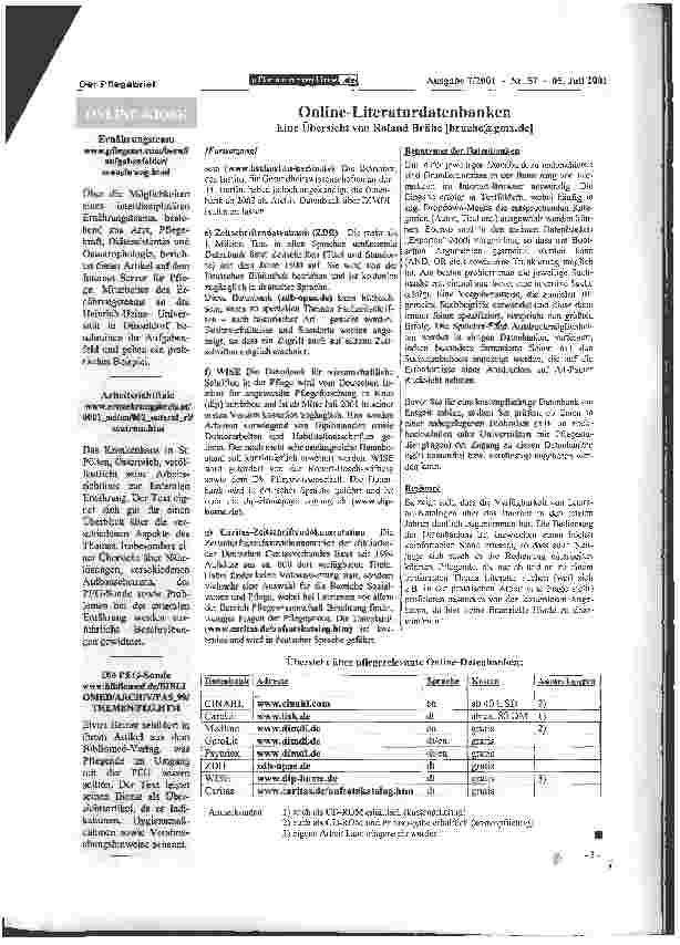 Vorschauseite 2: Online-Literaturdatenbanken