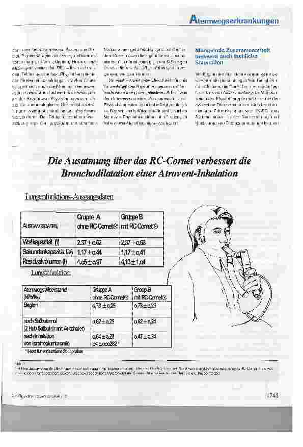 Vorschauseite 3: Zusammenarbeit von Arzt und Physiotherapeut bei der Behandlung von Patienten mit Atemwegsund Lungenerkrankungen