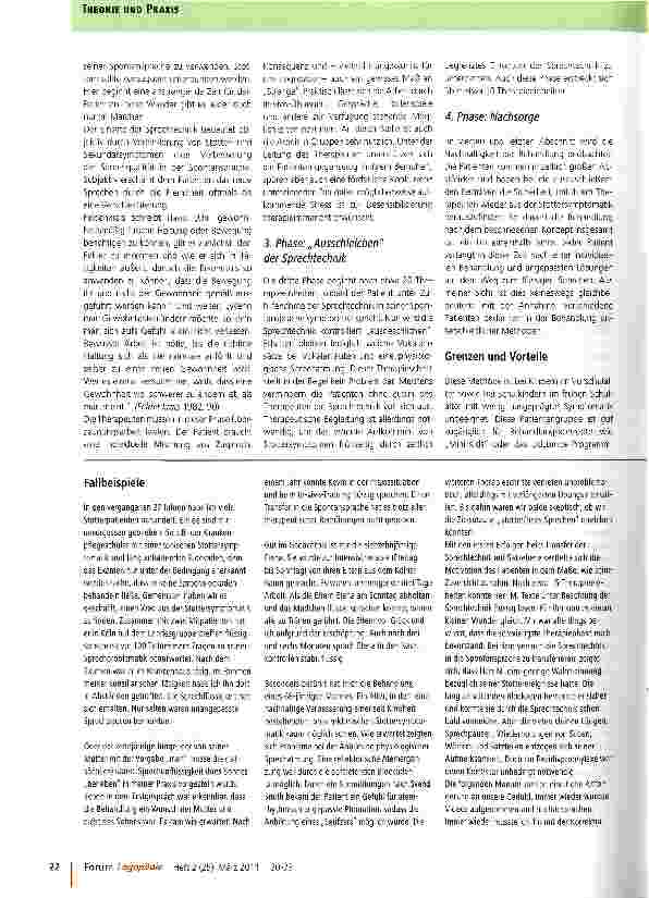 Vorschauseite 3: Fluency Shaping nach Pape/TischEin verhaltenstherapeutisches Konzept zur Behandlung jugendlicher und erwachsener Stotterer